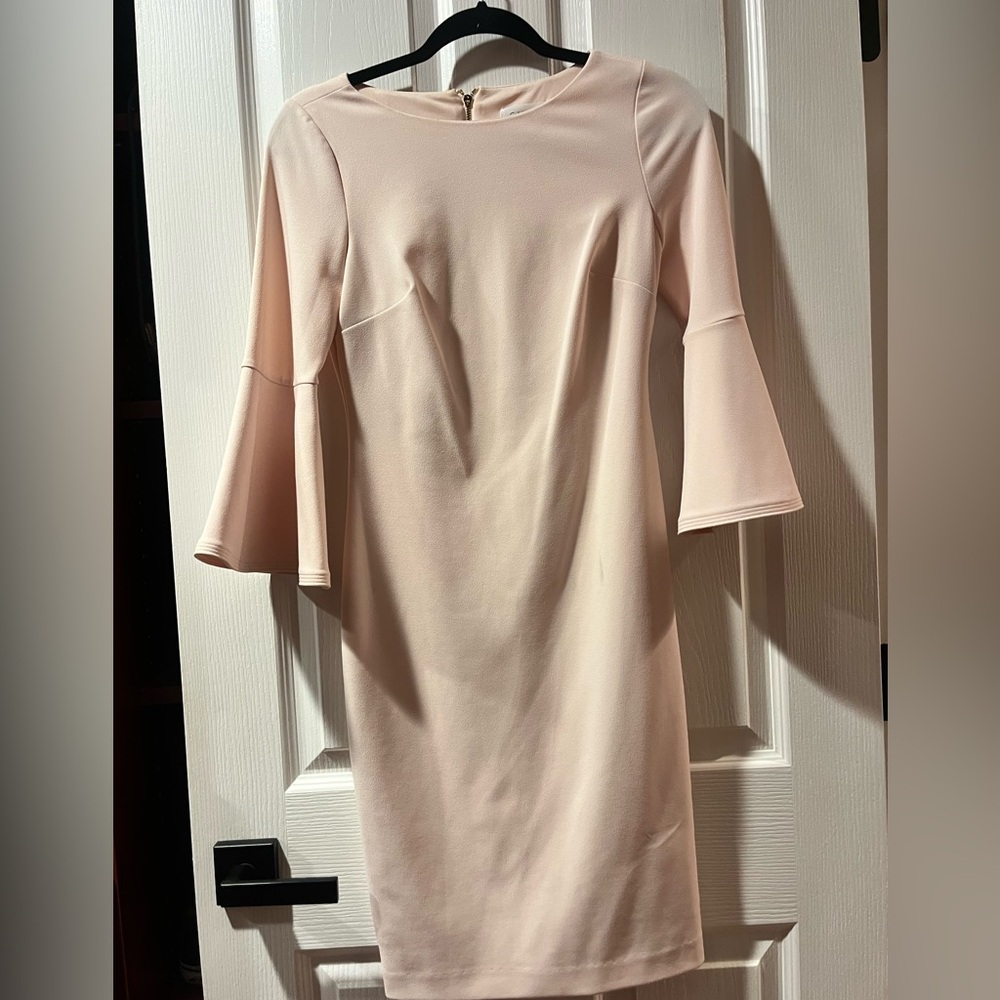 Calvin Klein Soft Pink Long Sleeve Dress